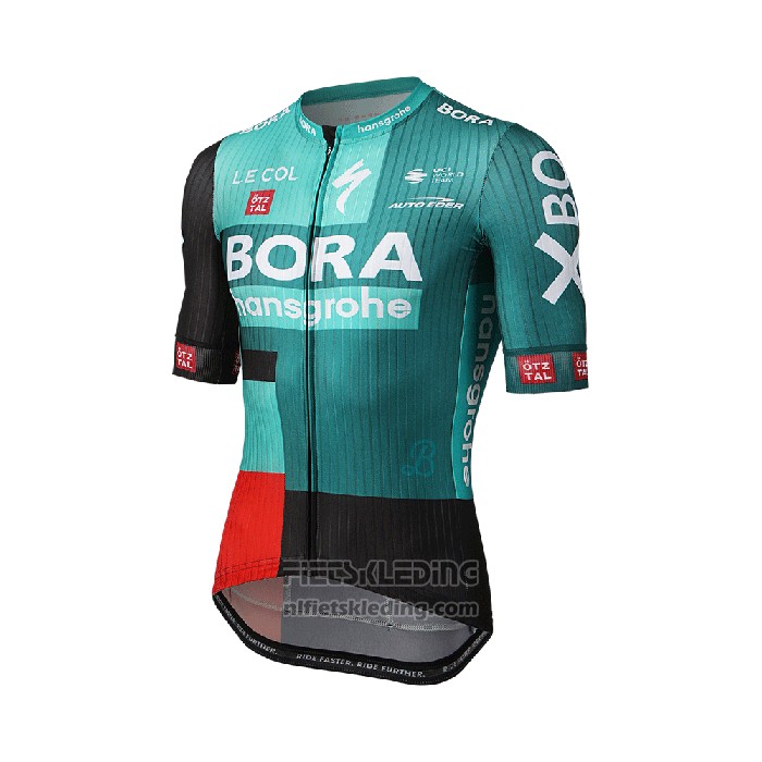 2022 Fietskleding Bora Hansgrone Groen Rood Korte Mouwen en Koersbroek
